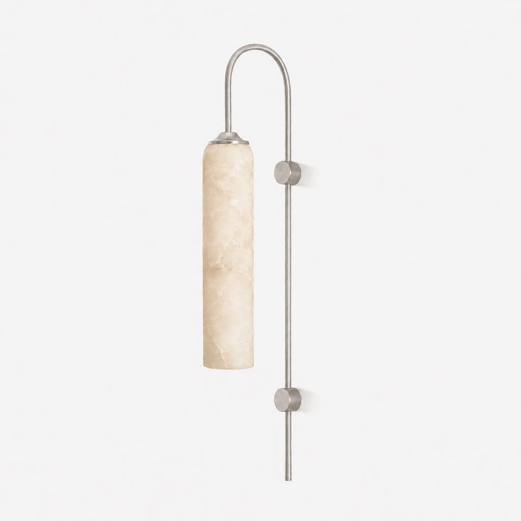 Alabaster Cylinder Wall Light by Bling Lighting Studio