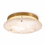 Alabaster Disc Ceiling Lamp by Bling Lighting Studio