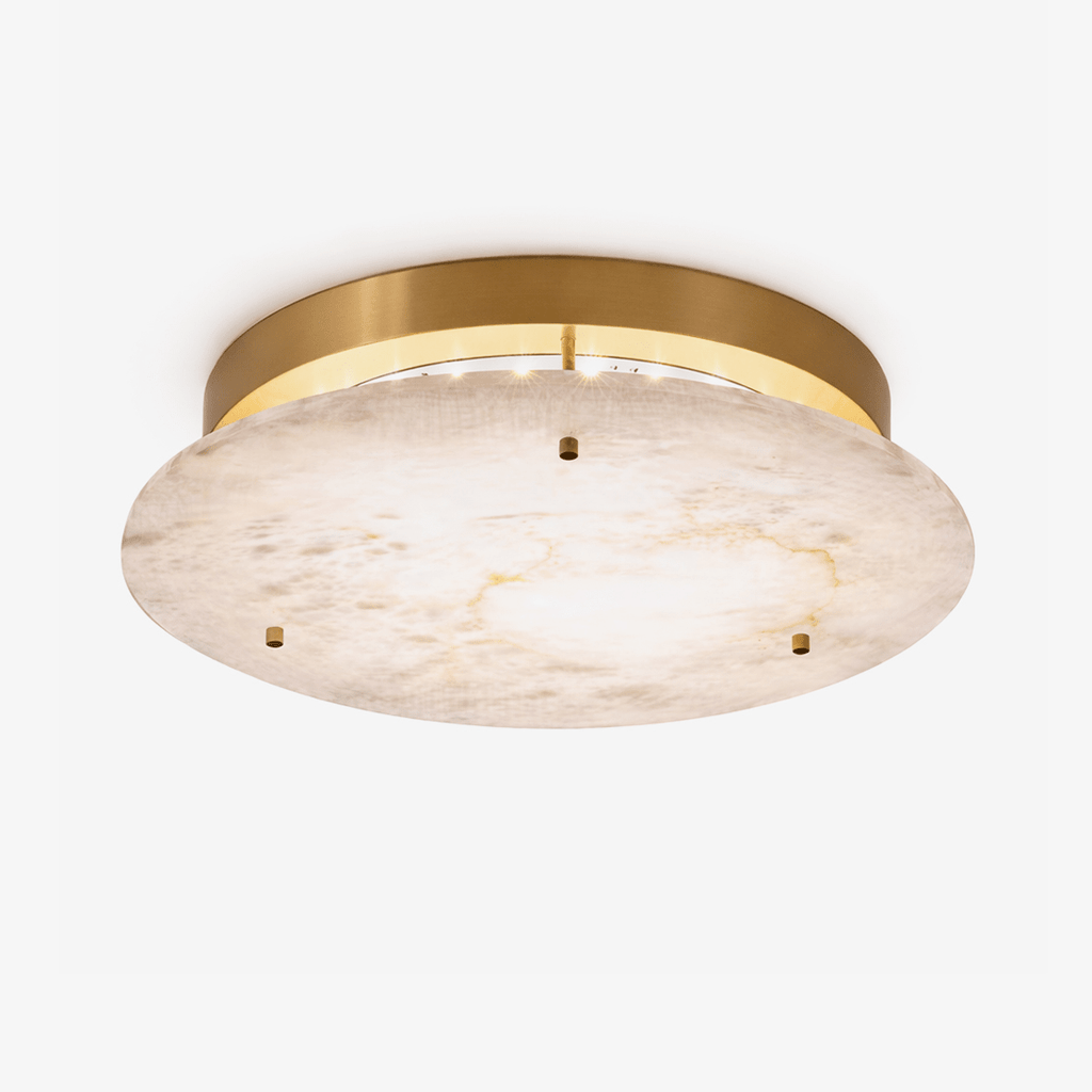 Alabaster Disc Ceiling Lamp by Bling Lighting Studio