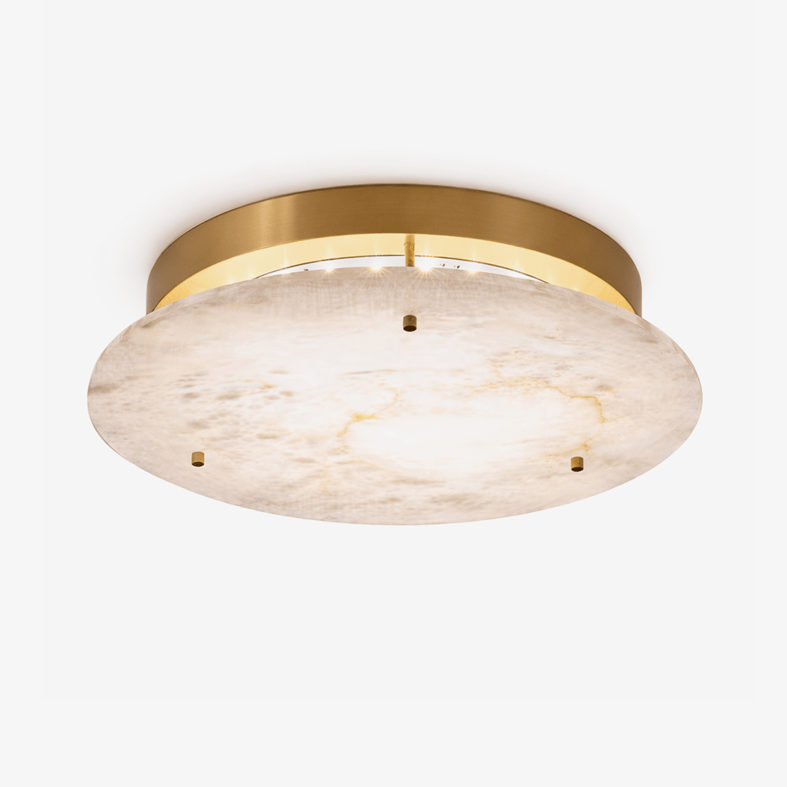 Alabaster Disc Ceiling Lamp by Bling Lighting Studio