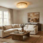 Alabaster Disc Ceiling Lamp by Bling Lighting Studio