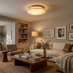 Alabaster Disc Ceiling Lamp by Bling Lighting Studio