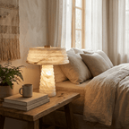 Alabaster Layered Table Lamp by Bling Lighting Studio