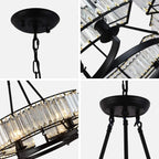 Alis Black Crystal Pendant Chandelier - Bling Lighting Studio