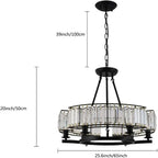 Alis Black Crystal Pendant Chandelier - Bling Lighting Studio