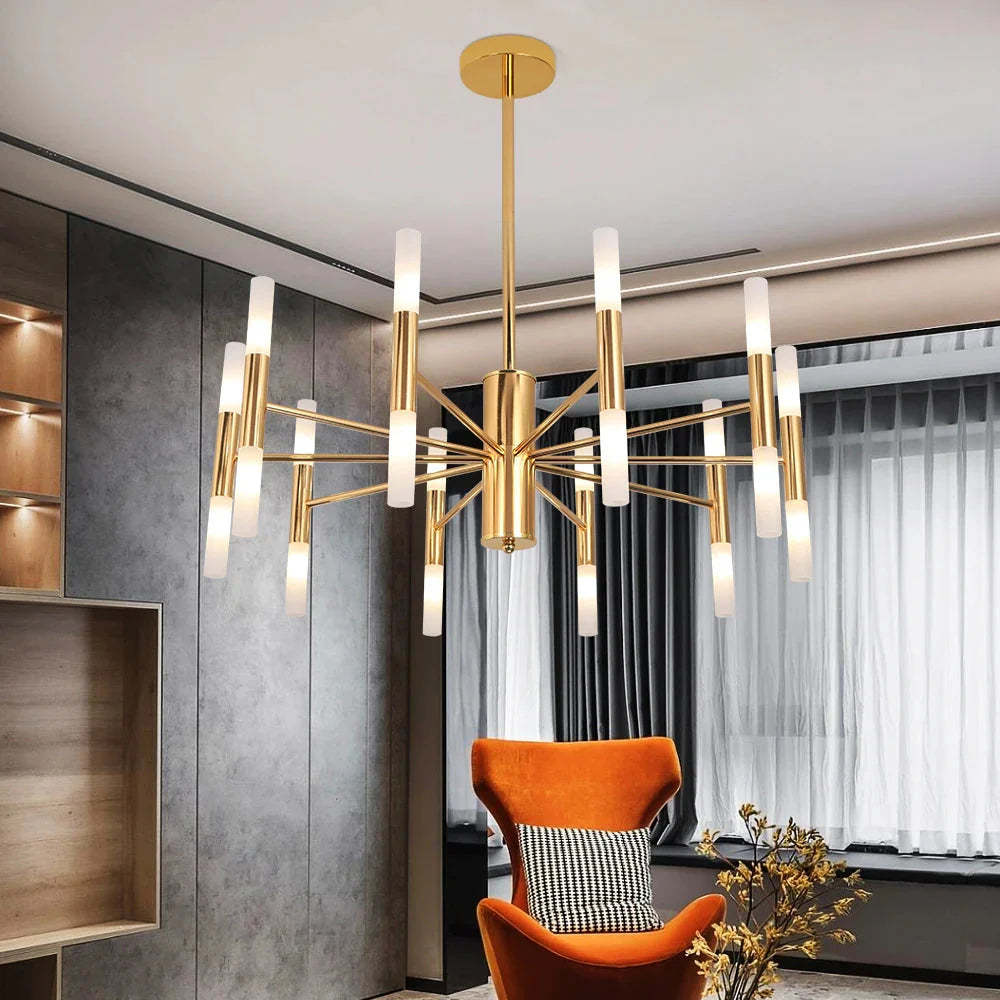 Alissa 20-Light Modern Golden Sputnik Chandelier - Bling Lighting Studio
