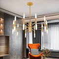 Alissa 20-Light Modern Golden Sputnik Chandelier - Bling Lighting Studio