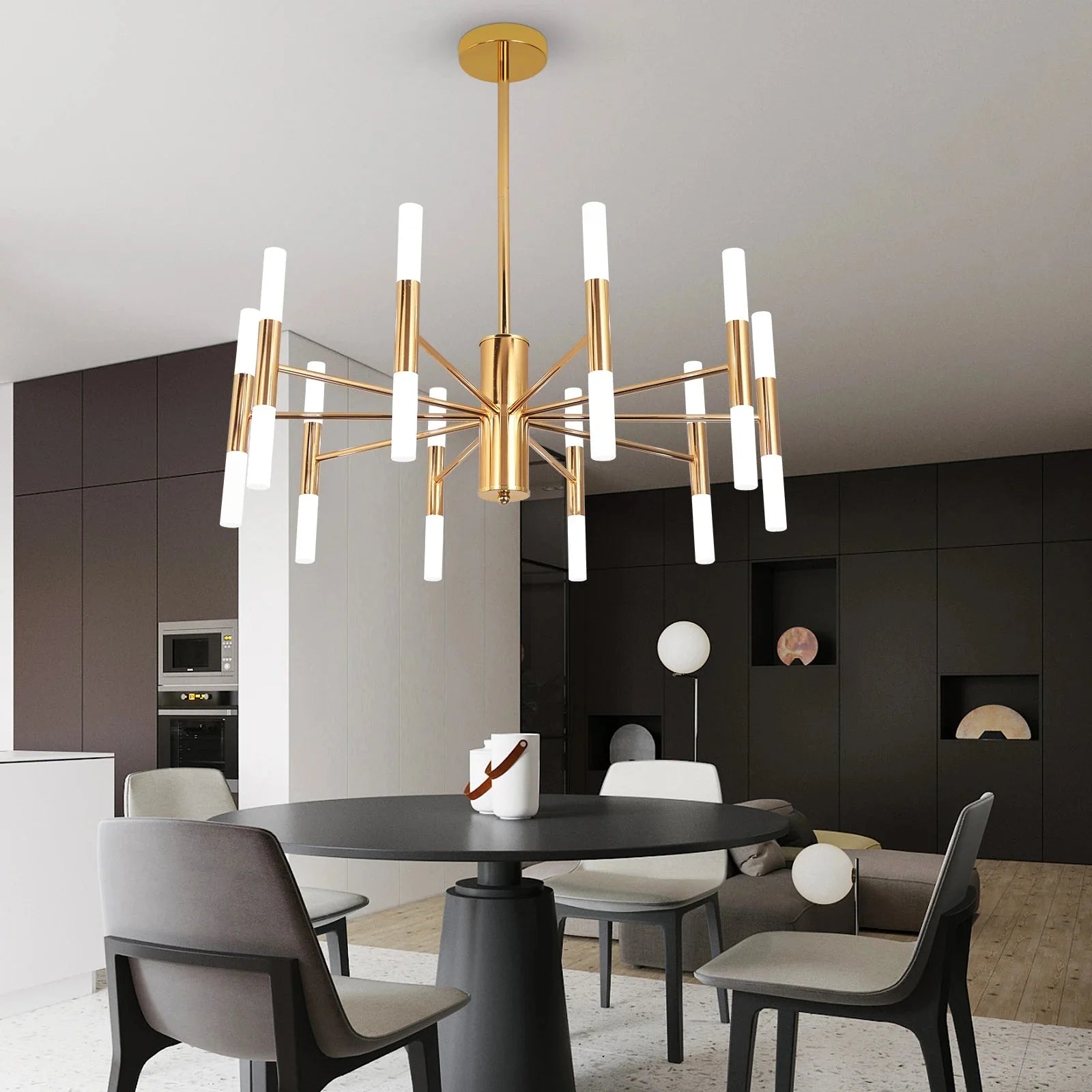 Alissa 20-Light Modern Golden Sputnik Chandelier - Bling Lighting Studio