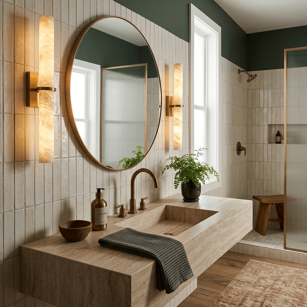Aluna Alabaster Bar Wall Light by Bling Lighting Studio