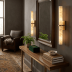 Aluna Alabaster Bar Wall Light by Bling Lighting Studio