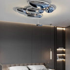 Amaris Modern Silver Flush Mount Chandelier - Bling Lighting Studio