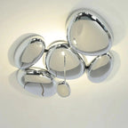 Amaris Modern Silver Flush Mount Chandelier - Bling Lighting Studio