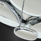 Amaris Modern Silver Flush Mount Chandelier - Bling Lighting Studio