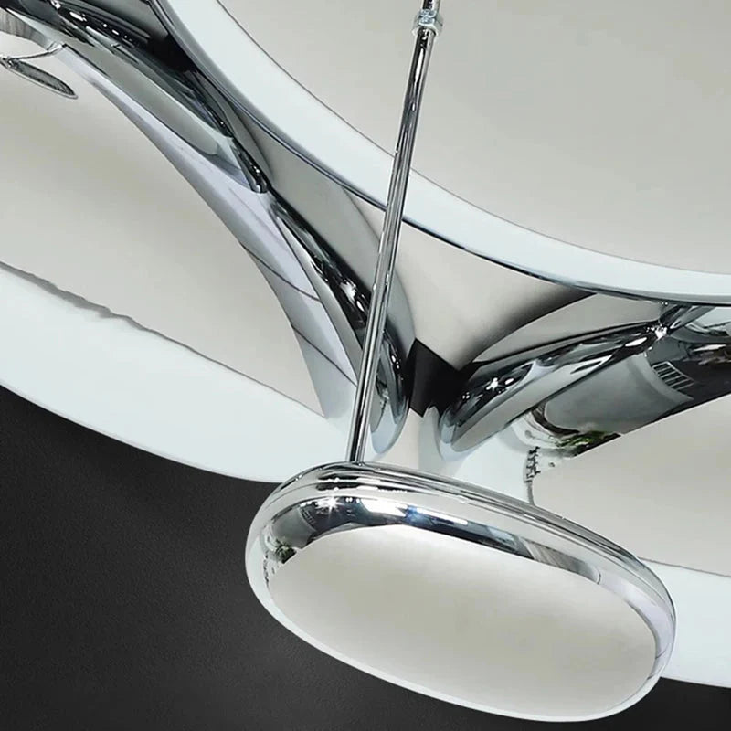 Amaris Modern Silver Flush Mount Chandelier - Bling Lighting Studio