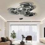 Amaris Modern Silver Flush Mount Chandelier - Bling Lighting Studio