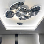 Amaris Modern Silver Flush Mount Chandelier - Bling Lighting Studio