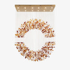 Amber Crystal Halo Chandelier by Bling Lighting Studio