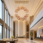 Amber Crystal Halo Chandelier by Bling Lighting Studio