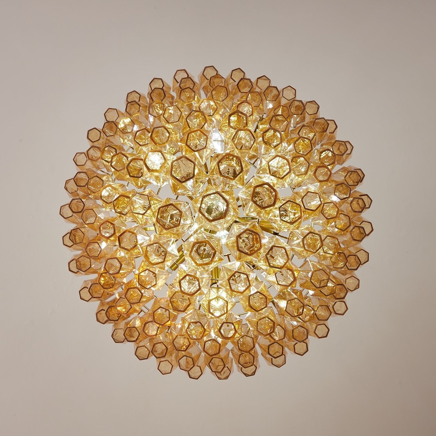 Luxury Murano Poliedri Amber Empire Chandelier product image