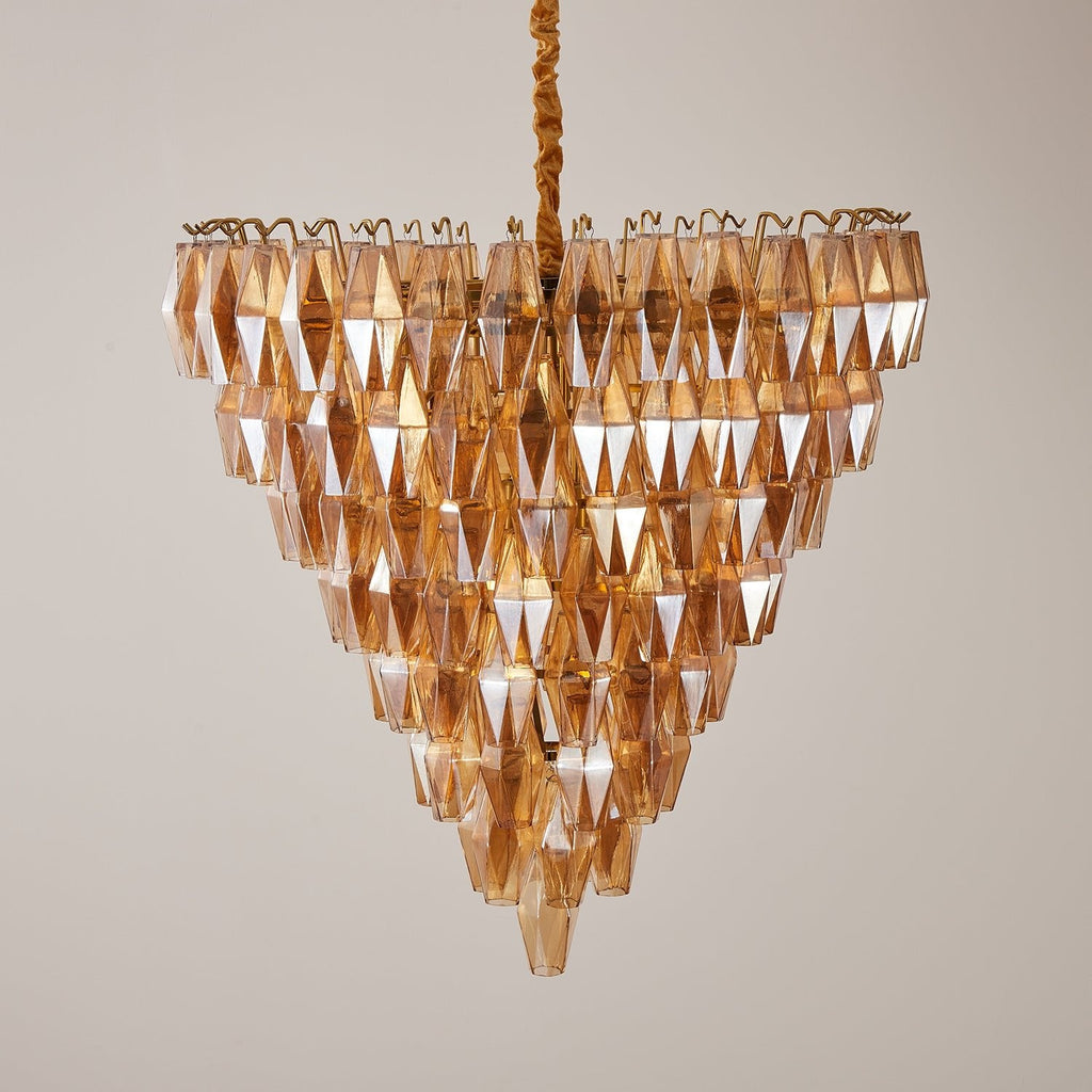 Amber Empire Chandelier Glass lighting by Bling Lighting Studio