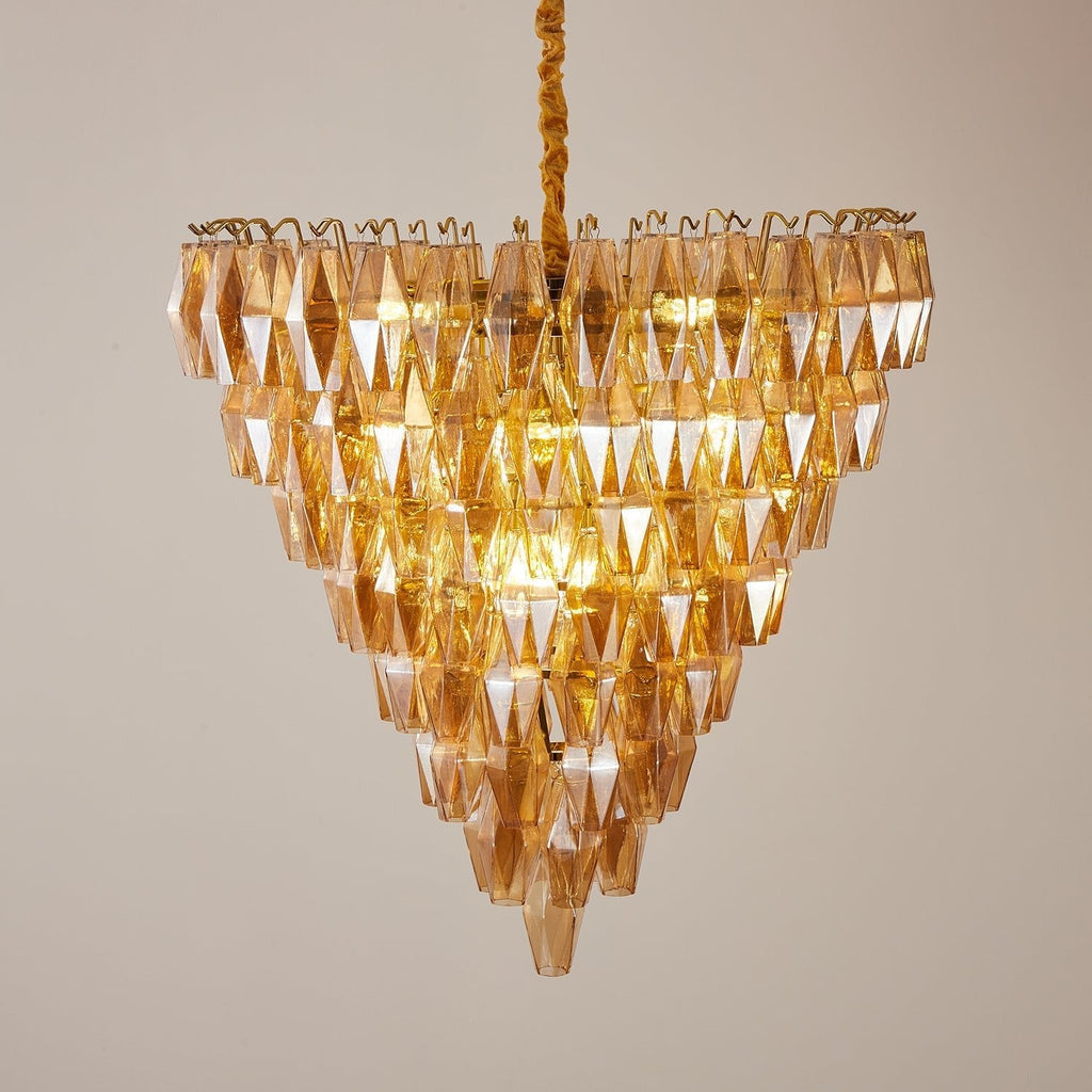 Luxury Murano Poliedri Amber Empire Chandelier product image