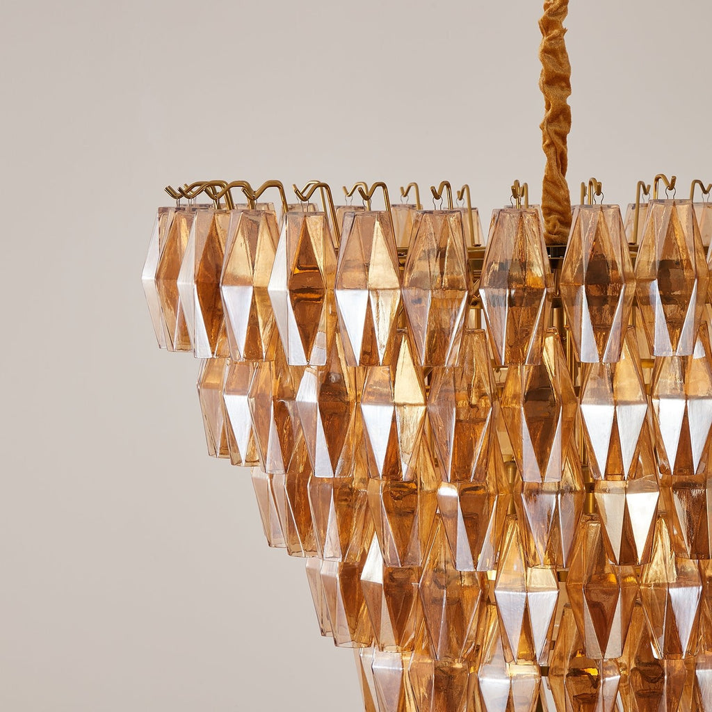 Amber Empire Chandelier Glass lighting by Bling Lighting Studio