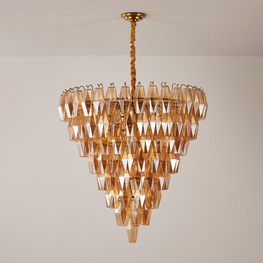 Luxury Murano Poliedri Amber Empire Chandelier additional product view