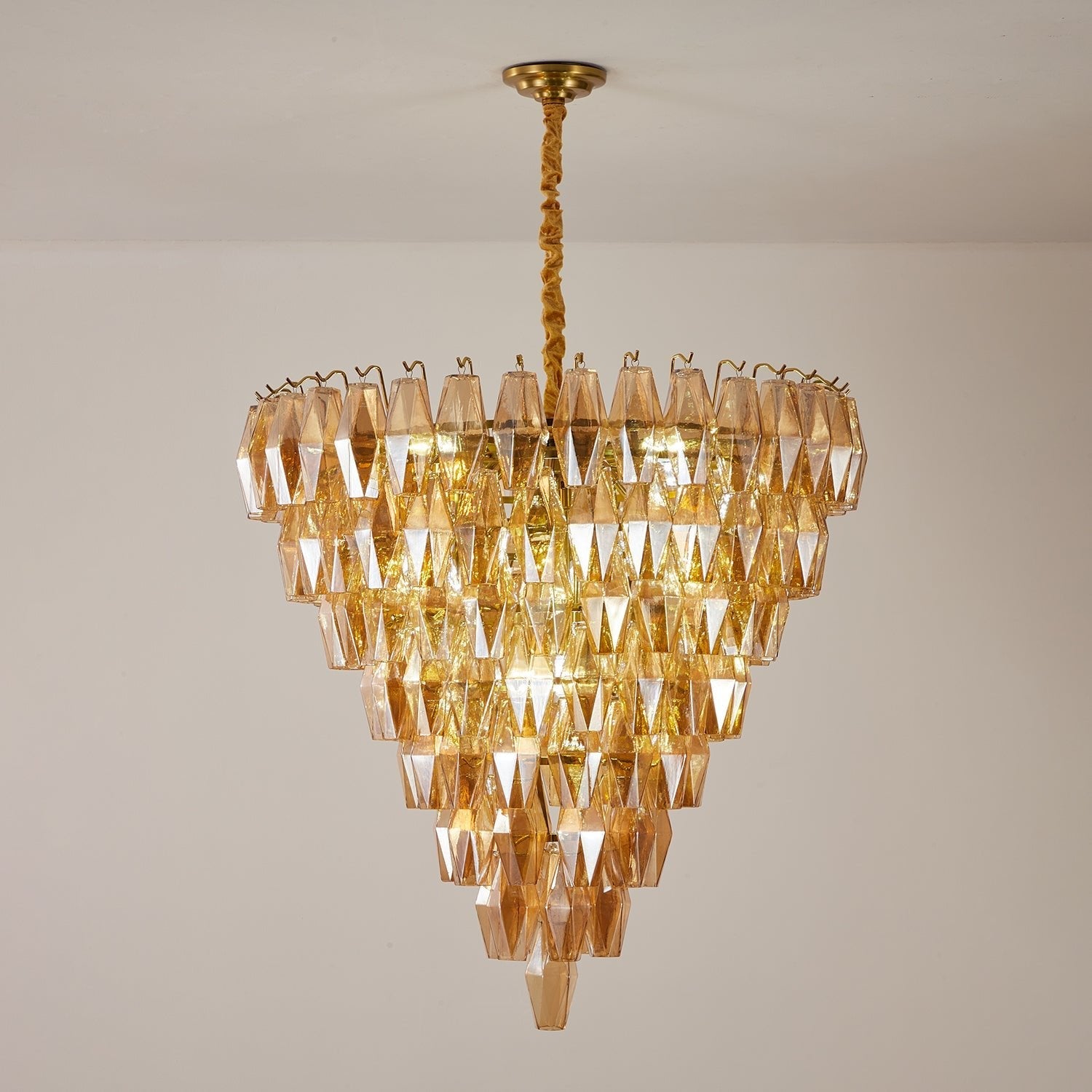 Amber Empire Chandelier Glass lighting by Bling Lighting Studio