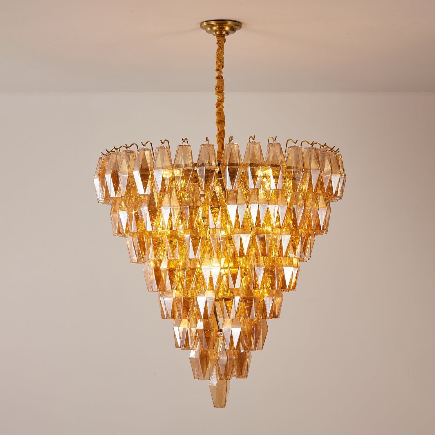 Amber Empire Chandelier Glass lighting by Bling Lighting Studio