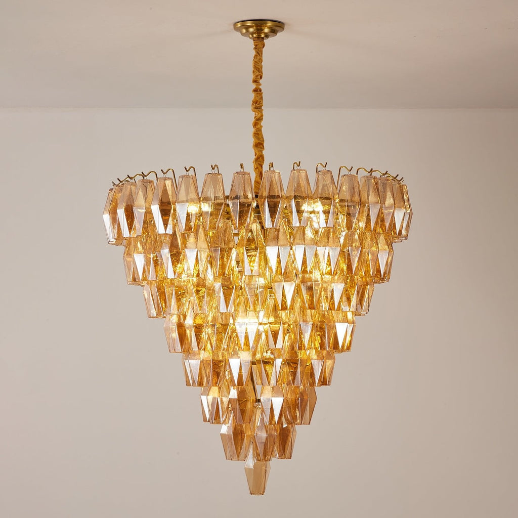 Amber Empire Chandelier Glass lighting by Bling Lighting Studio