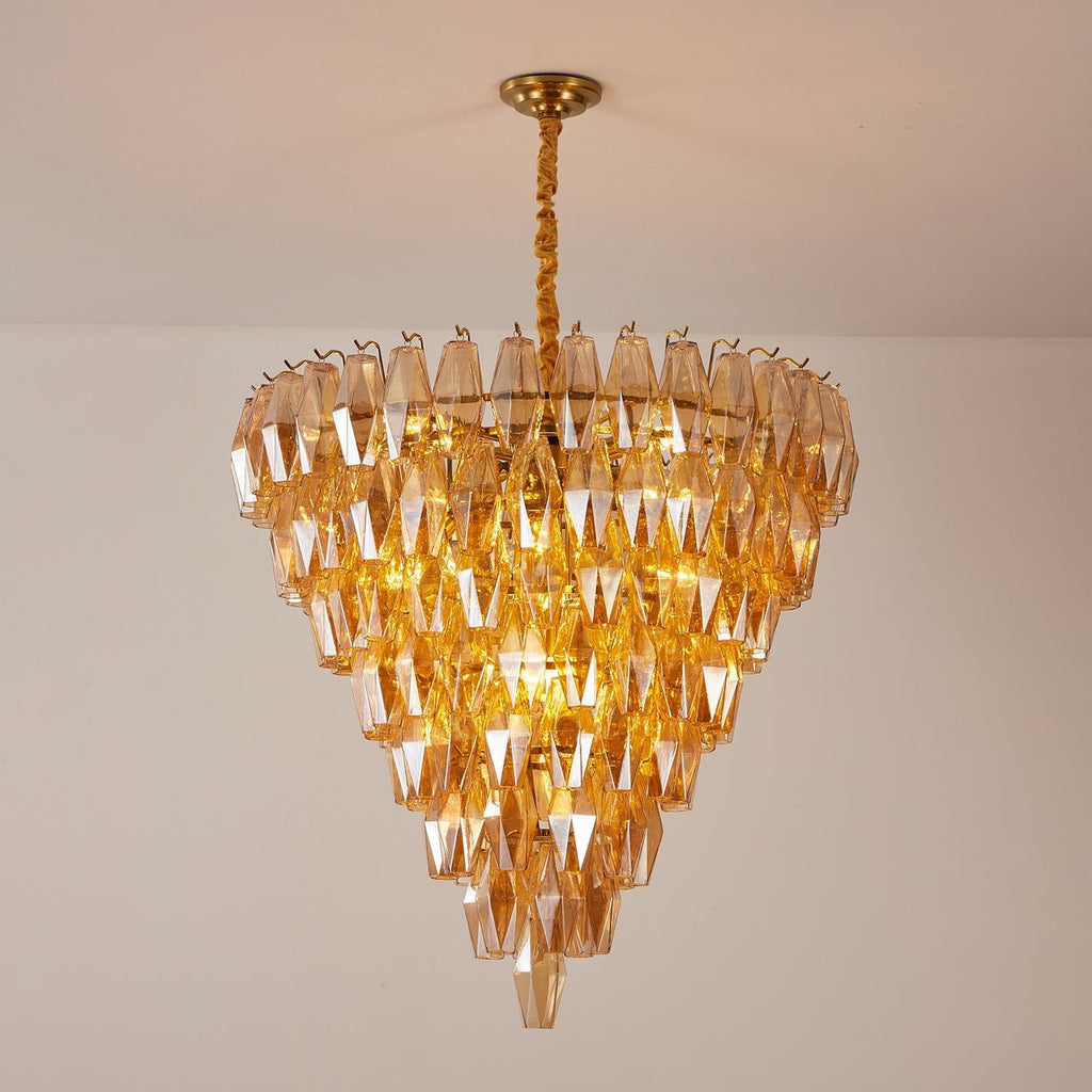 Amber Empire Chandelier Glass lighting by Bling Lighting Studio