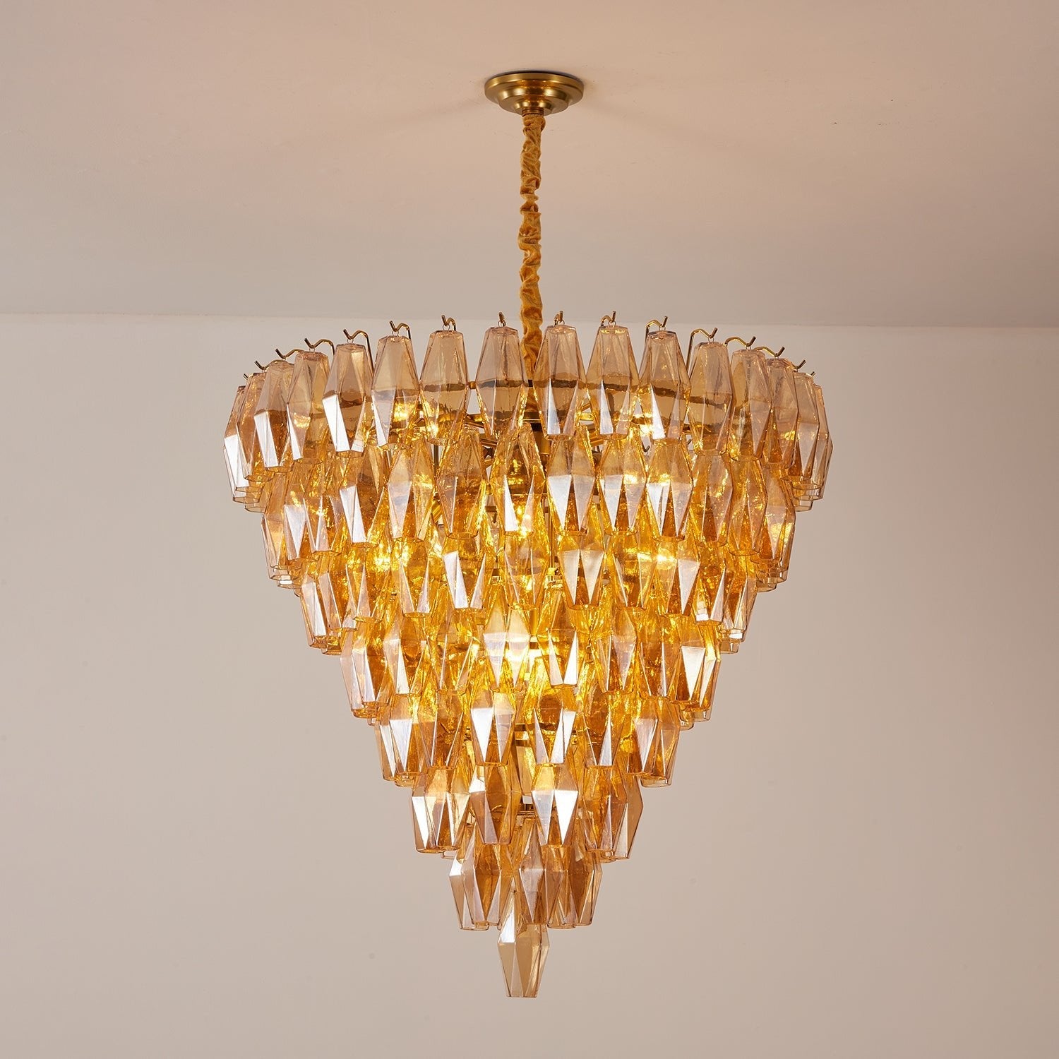 Amber Empire Chandelier Glass lighting by Bling Lighting Studio