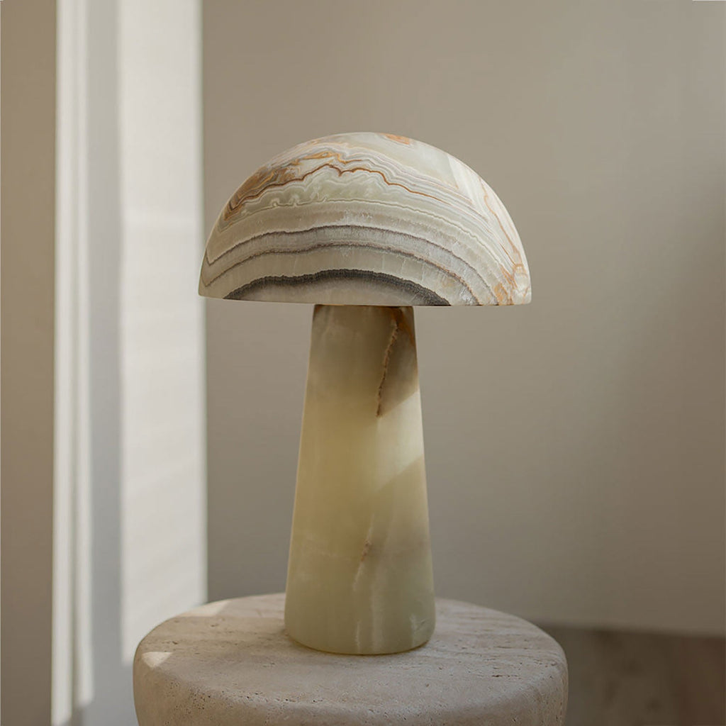 Aurora Marble Jade Table Lamp by Bling Lighting Studio