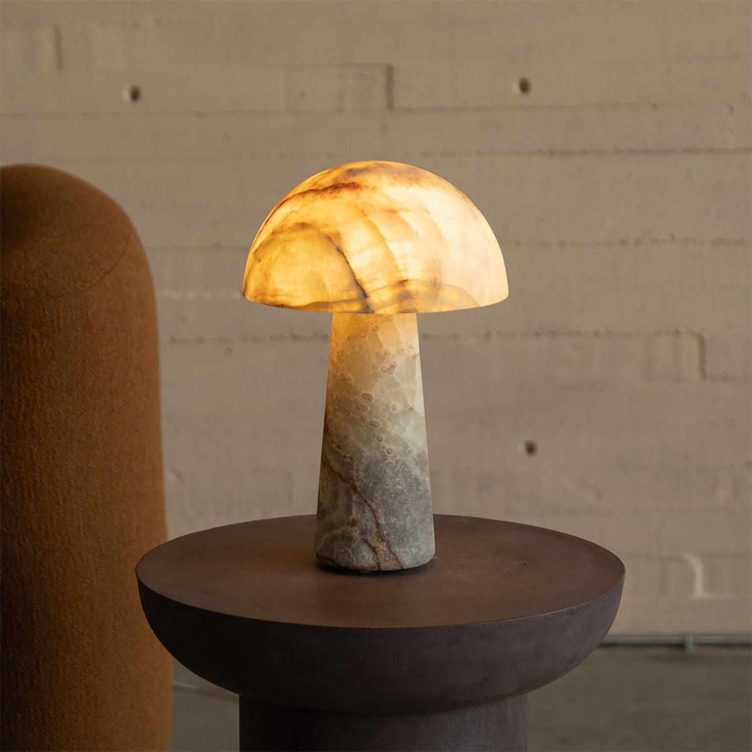 Aurora Marble Jade Table Lamp by Bling Lighting Studio