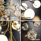 Anya Modern Bubble Glass Flush Mount Light - Bling Lighting Studio