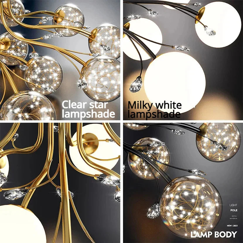 Anya Modern Bubble Glass Flush Mount Light - Bling Lighting Studio