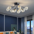 Anya Modern Bubble Glass Flush Mount Light - Bling Lighting Studio