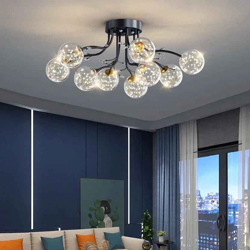 Anya Modern Bubble Glass Flush Mount Light - Bling Lighting Studio
