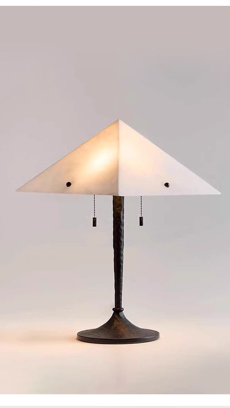 Apex Alabaster Prism Table Lamp by Bling Lighting Studio
