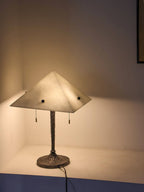 Apex Alabaster Prism Table Lamp by Bling Lighting Studio