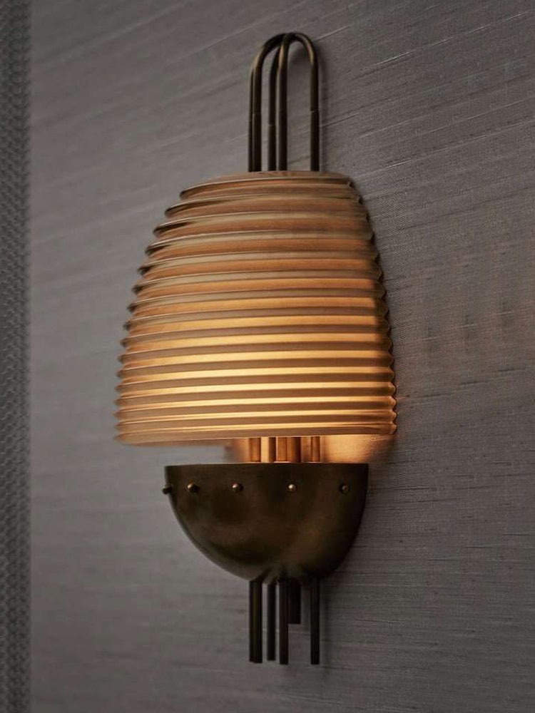 Arclune Ribbed Wall Lamp by Bling Lighting Studio