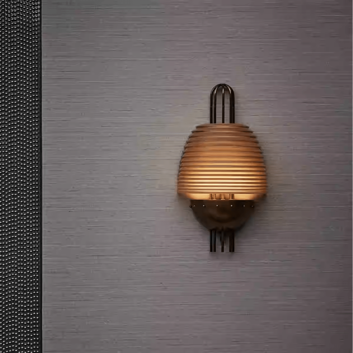 Arclune Ribbed Wall Lamp by Bling Lighting Studio