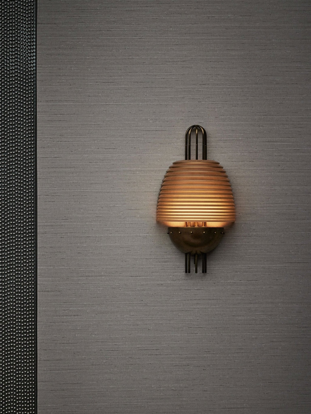 Arclune Ribbed Wall Lamp by Bling Lighting Studio