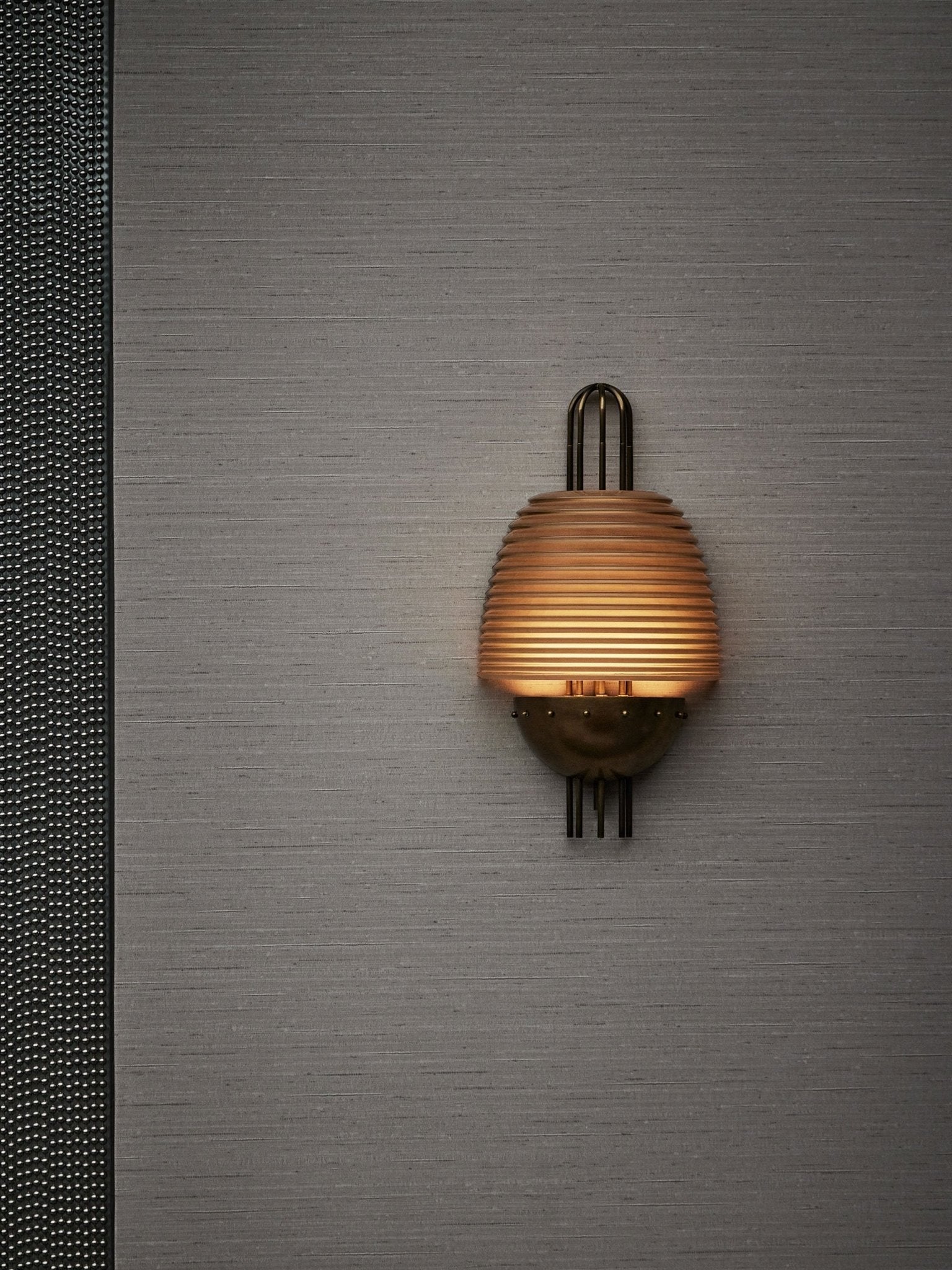 Arclune Ribbed Wall Lamp by Bling Lighting Studio