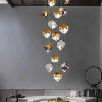 Aren Cube Large Pendant Light For High Ceilings for high ceiling staircase and foyer lighting