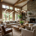Sculpted Branch Wood-Look Linear Chandelier by Bling Lighting Studio