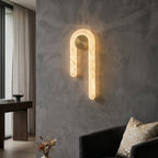 Arlo Loop Alabaster Wall Light by Bling Lighting Studio