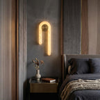 Arlo Loop Alabaster Wall Light by Bling Lighting Studio