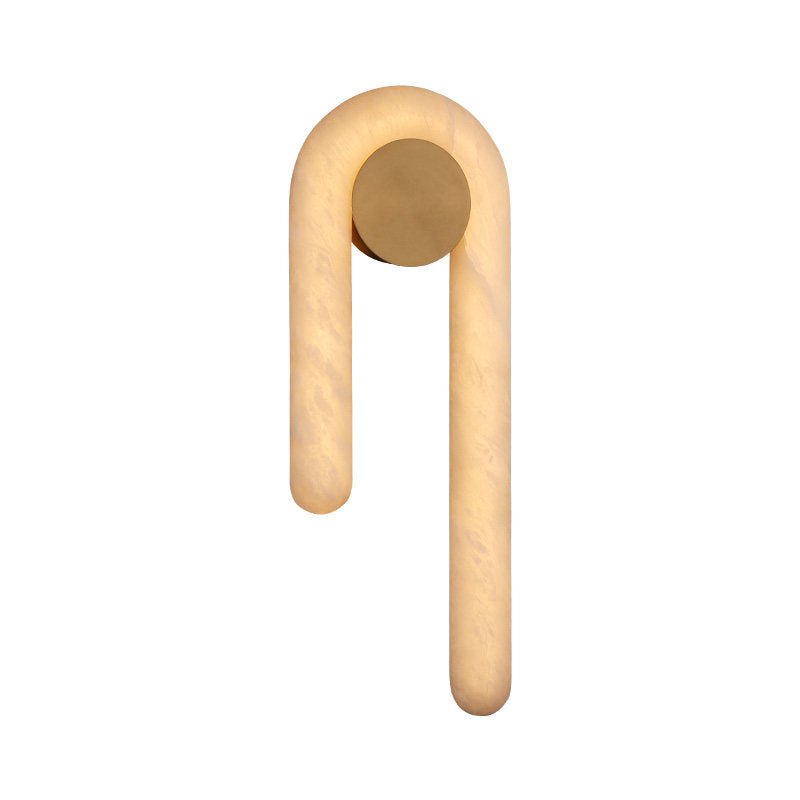 Arlo Loop Alabaster Wall Light by Bling Lighting Studio