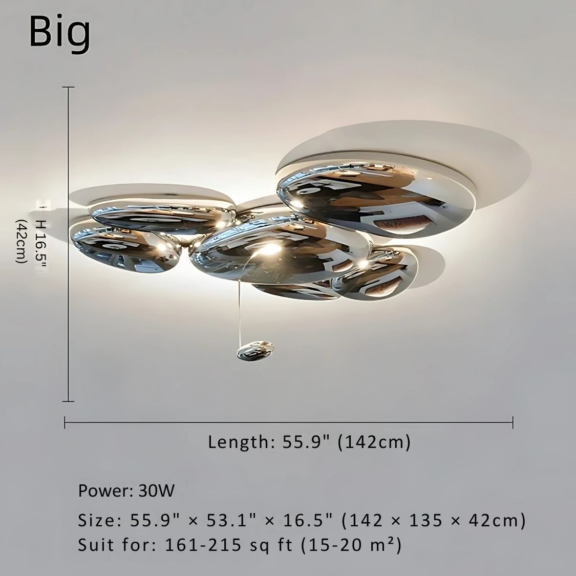 Art Deco Ceiling Light Flush Mount - Bling Lighting Studio